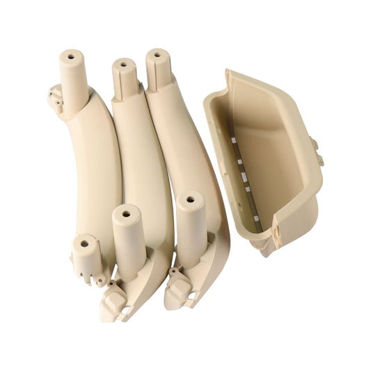 Car Rear Right Inside Doors Handle Pull Trim Cover 5141 7394 519-1 for BMW X3 X4, Left Driving (Beige) by buy2fix