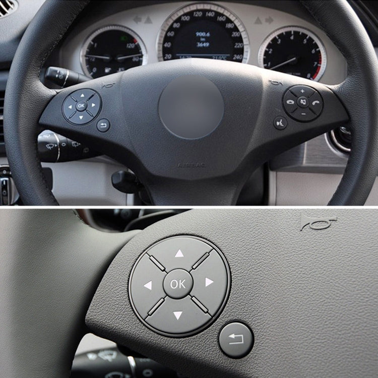 1 Pair Car Steering Wheel Switch Buttons Panel for Mercedes-Benz W204 2007-2014, Left Driving(Grey) by buy2fix
