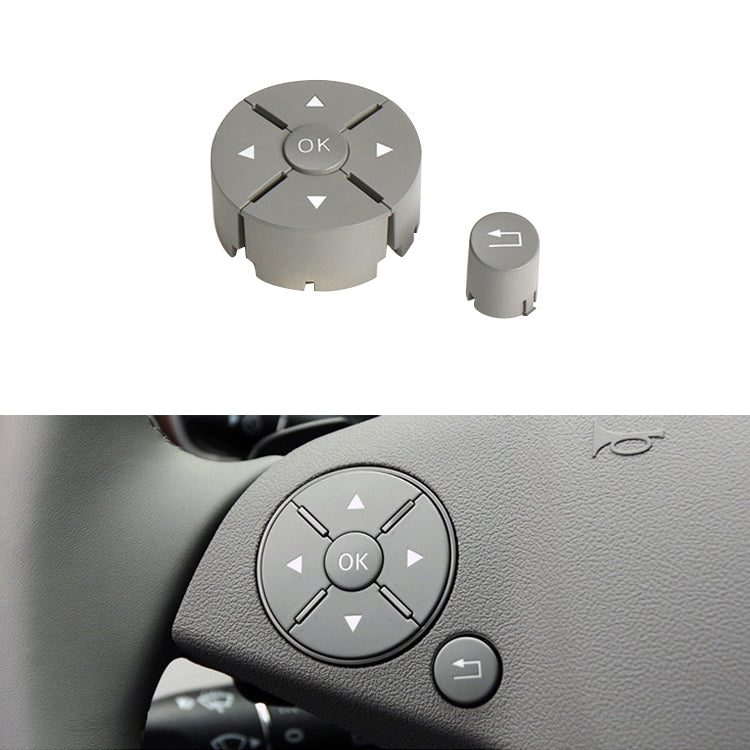 Car Left Side Steering Wheel Switch Buttons Panel for Mercedes-Benz W204 2007-2014, Left Driving(Grey) - Car Switches by buy2fix | Online Shopping UK | buy2fix