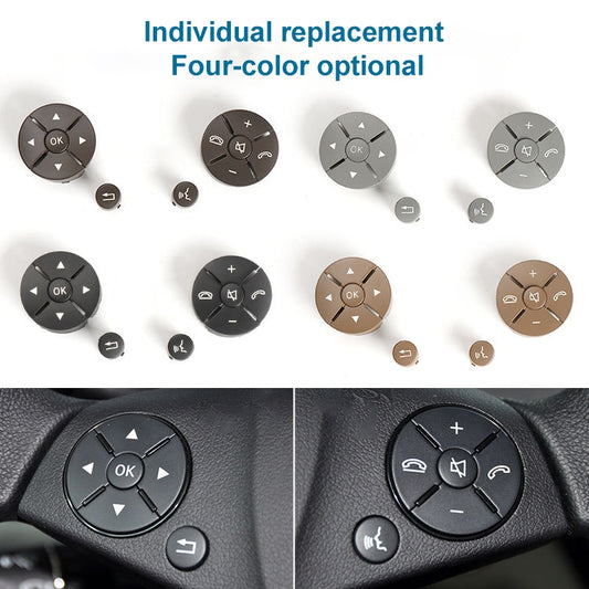 Car Left Side Steering Wheel Switch Buttons Panel for Mercedes-Benz W204 2007-2014, Left Driving(Beige) by buy2fix