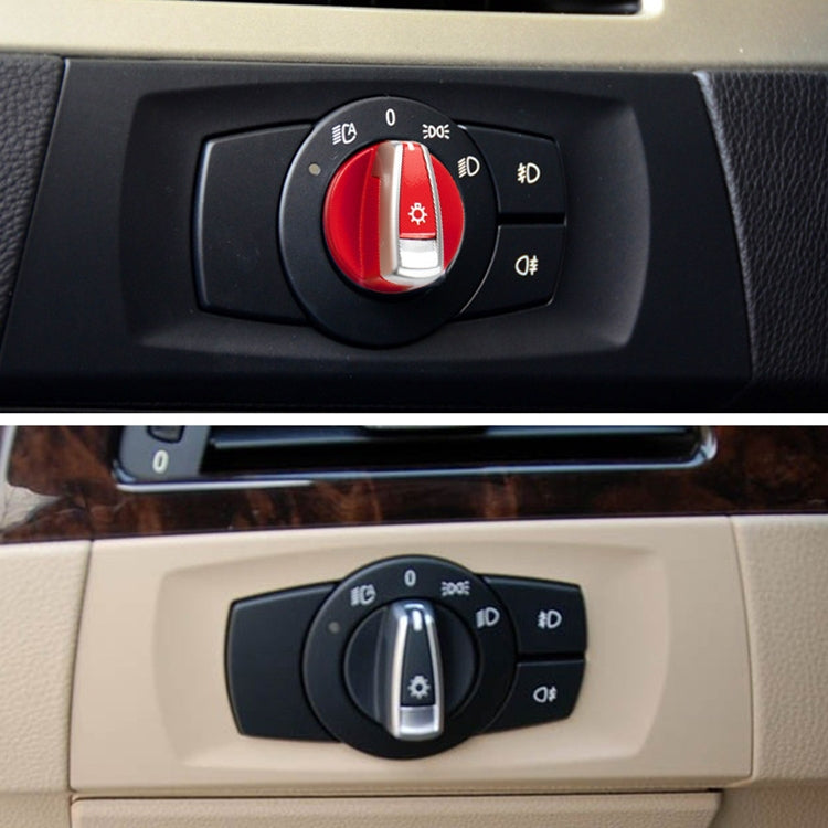 Car Headlight Switch Button Knob Cover Trim 6131 6932 796 for BMW X1 2009-2015, Left Driving(Red) by buy2fix
