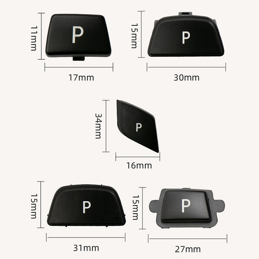 Car Gear Lever Auto Parking Button Letter P Cap for BMW 3 Series F30 2012-2019, Left Driving(Black) by buy2fix