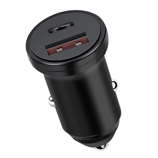 PD 20W USB-C / Type-C + QC 3.0 USB Interface Fast Charging Car Charger (Black) by buy2fix