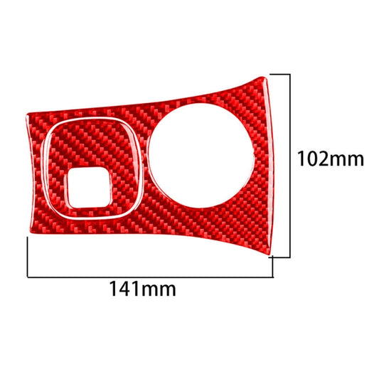 2 in 1 Carbon Fiber Car Key Panel Sticker for Chevrolet Corvette C5 1998-2004, Left Drive(Red) by buy2fix