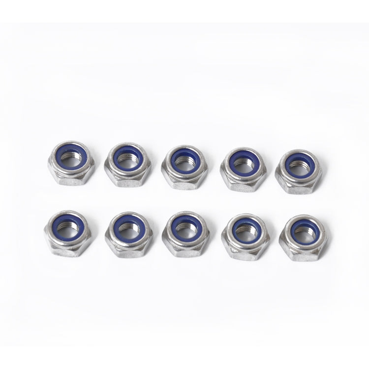 60 PCS Car 304 Stainless Steel Lock Nuts Nylon Insert Locknut Kit M3-M10 - Nuts & Bolts by buy2fix | Online Shopping UK | buy2fix