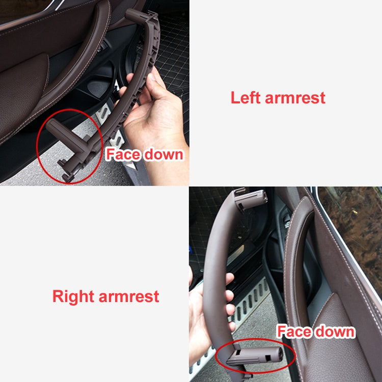 Car Left Side Inside Doors Handle Pull Trim Cover for BMW X5 / X6, Left Driving (Black) - Door Handles by buy2fix | Online Shopping UK | buy2fix