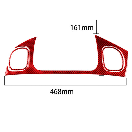 3 in 1 Carbon Fiber Car Front Passenger Seat Air Outlet Sticker Kits for Chevrolet Corvette C5 1998-2004, Left Drive(Red) by buy2fix