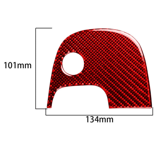 Carbon Fiber Car Lower Console Sticker for Chevrolet Corvette C5 1998-1999, Left Drive(Red) by buy2fix