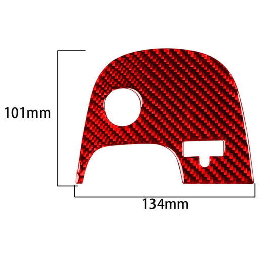 Carbon Fiber Car Lower Console Sticker for Chevrolet Corvette C5 2000-2004, Left Drive (Red) by buy2fix