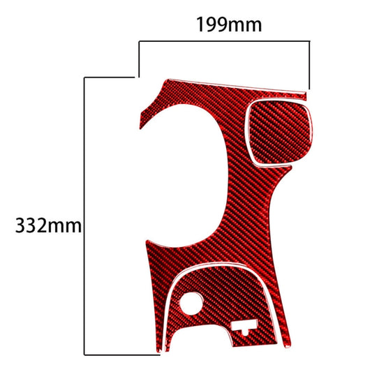 3 in 1 Carbon Fiber Car Gear Panel Sticker Kits C for Chevrolet Corvette C5 1998-2004, Left Drive (Red) by buy2fix