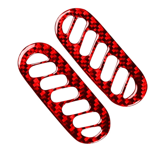 2 in 1 Car Carbon Fiber Sides Door A-pillar Air Outlet Sticker for Chevrolet Corvette C5 1998-2004, Left Drive(Red) by buy2fix