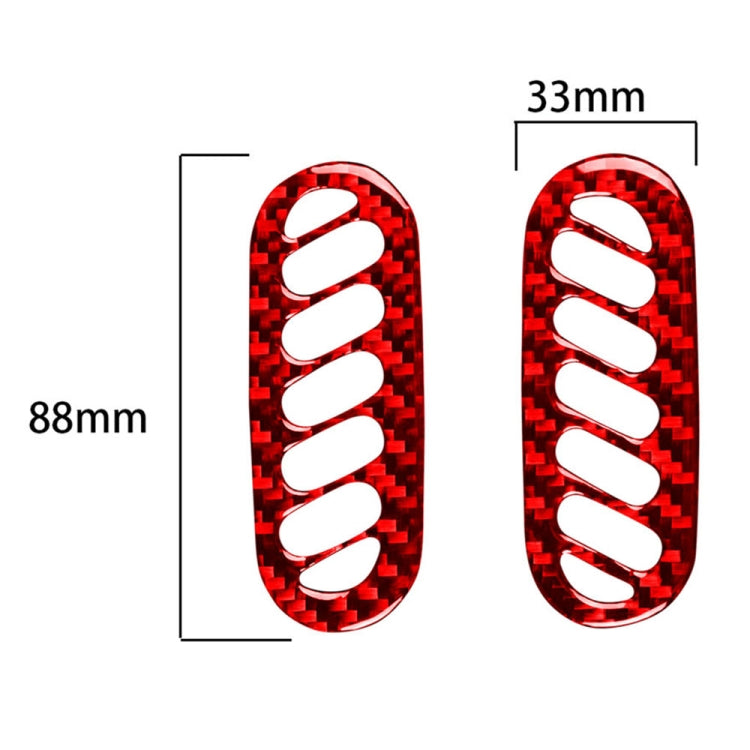2 in 1 Car Carbon Fiber Sides Door A-pillar Air Outlet Sticker for Chevrolet Corvette C5 1998-2004, Left Drive(Red) - Car Interior Mouldings by buy2fix | Online Shopping UK | buy2fix