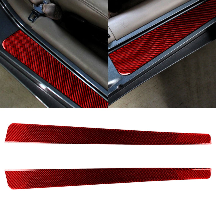 2 in 1 Car Carbon Fiber Threshold Sticker for Chevrolet Corvette C5 1998-2004, Left Drive(Red) - Car Interior Mouldings by buy2fix | Online Shopping UK | buy2fix