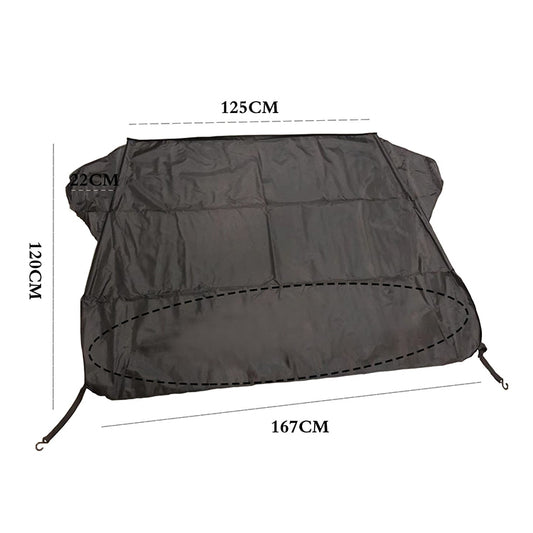 Car Folding Sunshade Front Gear Oxford Cloth Brace Snow Cover, Size: 167cm x 120cm by buy2fix