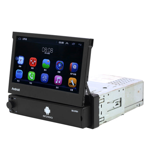 SU 9701 2GB+16GB 7 inch HD Manual Telescoping Car Android Radio Receiver MP5 Player, Support FM & Bluetooth & TF Card & GPS & Phone Link & WiFi by buy2fix
