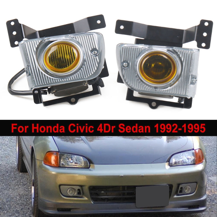 For Honda Civic 4-door 1992-1995 Car Front Fog Lamp with Switch Button - Fog / Driving Lights by buy2fix | Online Shopping UK | buy2fix