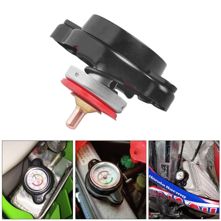 1.8bar Motorcycle Radiator Cap with Temperature Gauge - Tank Covers by buy2fix | Online Shopping UK | buy2fix