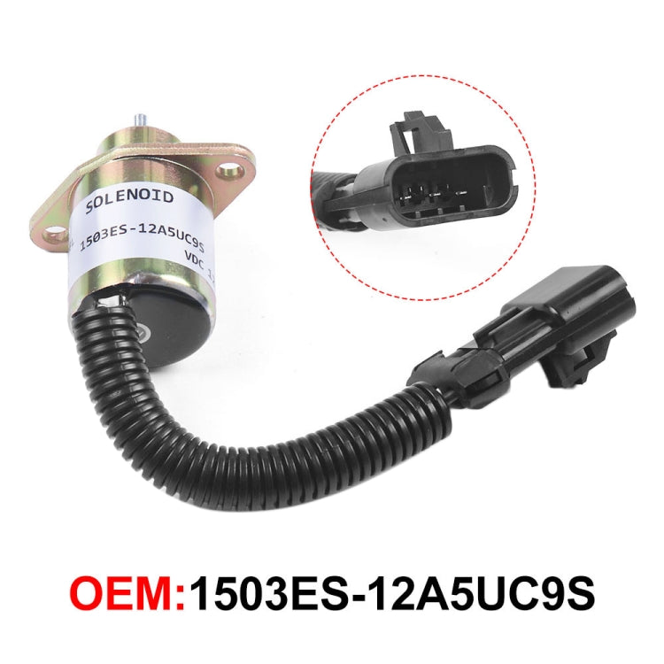 Excavator Fuel Shutdown Shut Off Solenoid Valve for Kubota V1505 R90 1503ES-12A5UC9S - Engine Fittings by buy2fix | Online Shopping UK | buy2fix