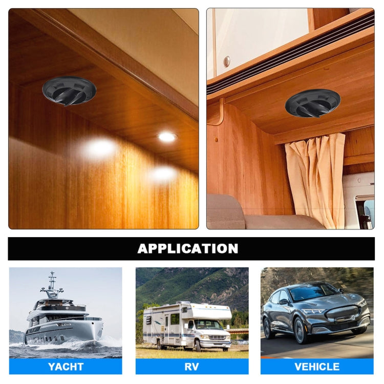 Universal 60mm Round AC Air Outlet Vent for RV Bus Boat Yacht Auto Air Conditioner Vent Replacement Parts Car Accessories(Black) by buy2fix