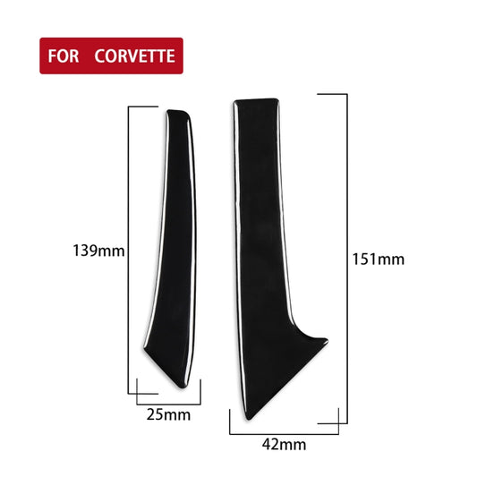 For Chevrolet Corvette C7 2014-2019 5 in 1 Car Central Handle Both Side Decorative Sticker, Left Drive by buy2fix