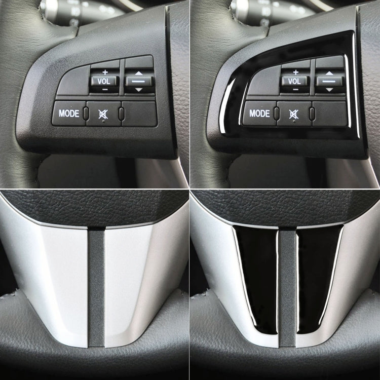 For Mazda 3 Axela 2010-2013 4 in 1 Car Steering Wheel Decorative Sticker, Left and Right Drive Universal - Car Interior Mouldings by buy2fix | Online Shopping UK | buy2fix