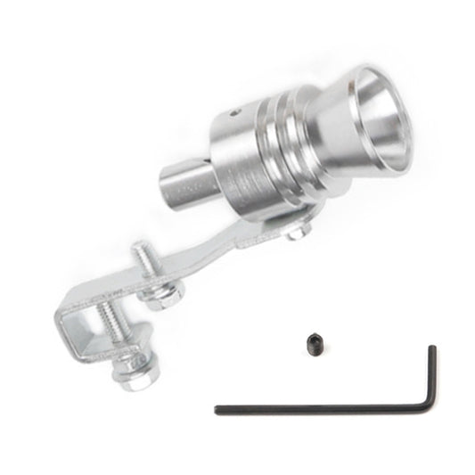 Universal Aluminum Turbo Sound Exhaust Muffler Pipe Whistle Car / Motorcycle Simulator Whistler, Size: L, Outside Diameter: 30mm(Silver) by buy2fix