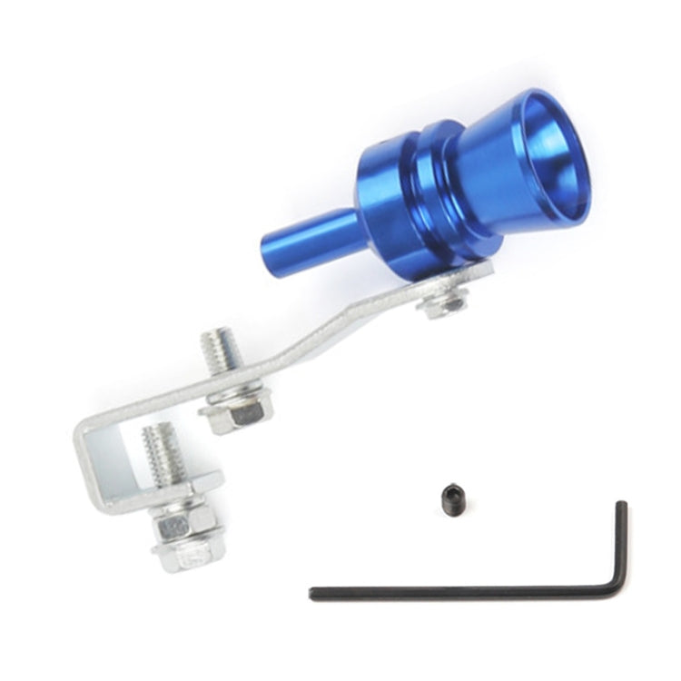Universal Aluminum Turbo Sound Exhaust Muffler Pipe Whistle Car / Motorcycle Simulator Whistler, Size: M, Outside Diameter: 23mm(Blue) - Exhaust Pipes by buy2fix | Online Shopping UK | buy2fix