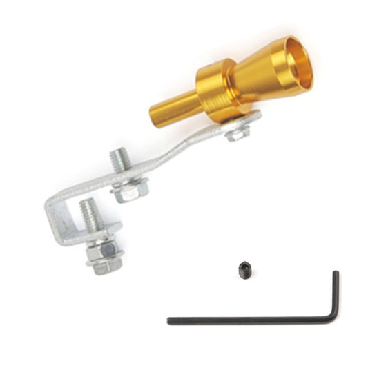 Universal Aluminum Turbo Sound Exhaust Muffler Pipe Whistle Car / Motorcycle Simulator Whistler, Size: S, Outside Diameter: 20mm(Gold) by buy2fix