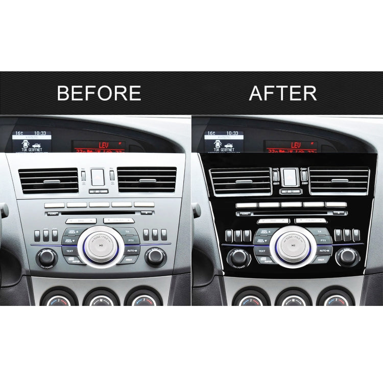 For Mazda 3 Axela 2010-2013 4 in 1 Car Central Control Radio Set A Decorative Sticker, Left Drive - Car Interior Mouldings by buy2fix | Online Shopping UK | buy2fix