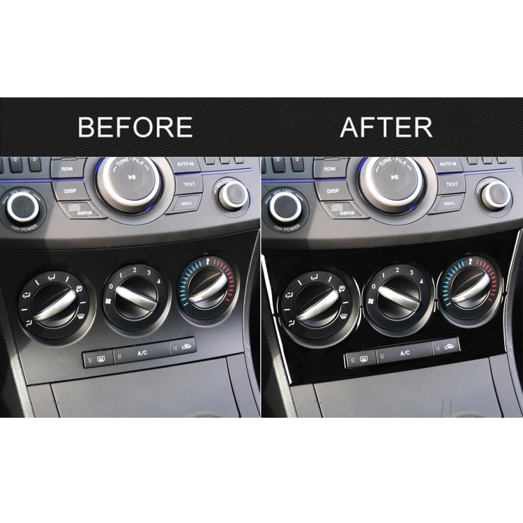 For Mazda 3 Axela 2010-2013 Car AC Button B Decorative Sticker, Left and Right Drive Universal - Car Interior Mouldings by buy2fix | Online Shopping UK | buy2fix