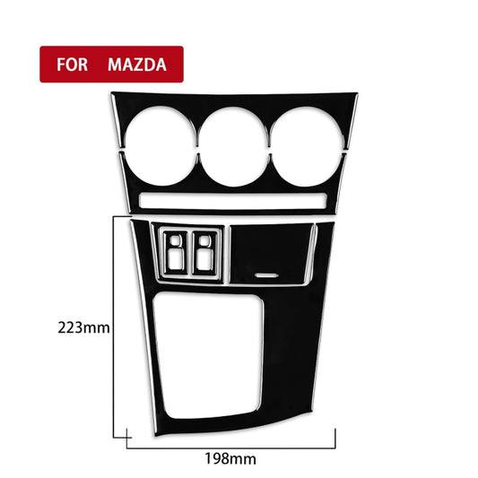 For Mazda 3 Axela 2010-2013 7 in 1 Car AC Gear Frame Set C Decorative Sticker, Left Drive by buy2fix