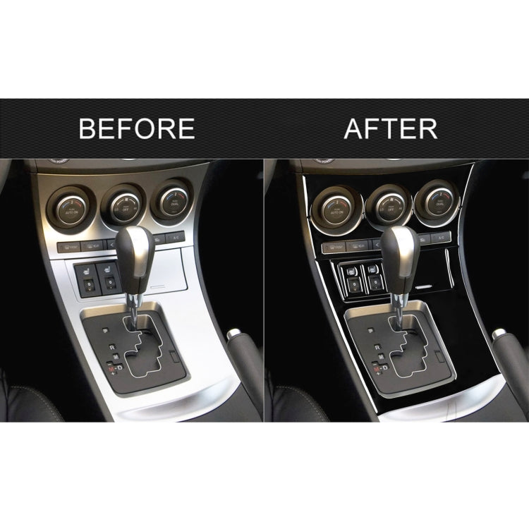 For Mazda 3 Axela 2010-2013 7 in 1 Car AC Gear Frame Set C Decorative Sticker, Left Drive by buy2fix