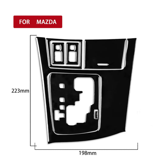 For Mazda 3 Axela 2010-2013 7 in 1 Car Gear Panel Set B Decorative Sticker, Left Drive by buy2fix