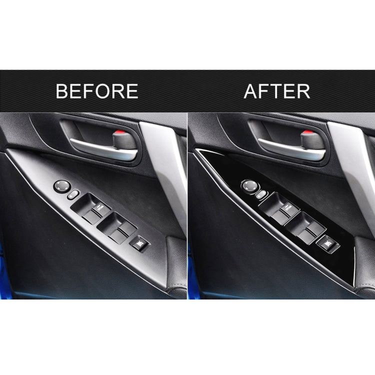 For Mazda 3 Axela 2010-2013 4 in 1 Car Window Lift Panel Decorative Sticker, Right Drive by buy2fix