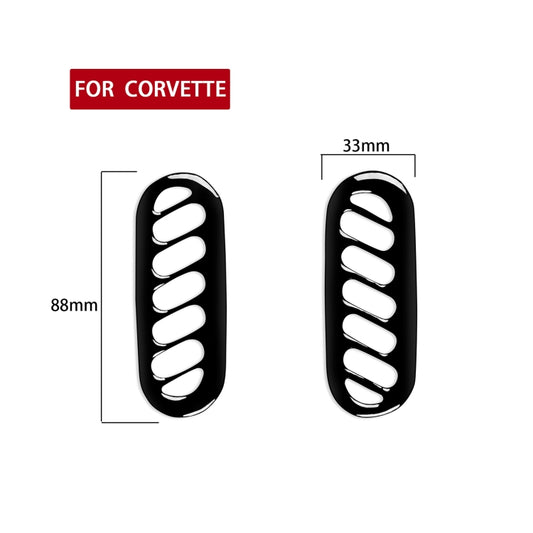 For Chevrolet Corvette C5 1998-2004 Car Side Door A-pillar Air Outlet Ring Decorative Sticker, Left Drive by buy2fix