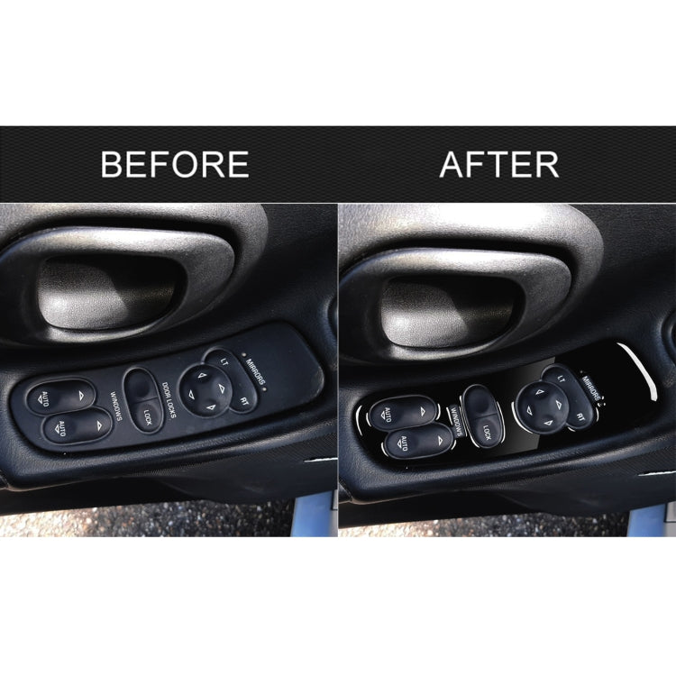 For Chevrolet Corvette C5 1998-2004 2 in 1 Car Door Control Panel Decorative Sticker, Left Drive - Car Interior Mouldings by buy2fix | Online Shopping UK | buy2fix