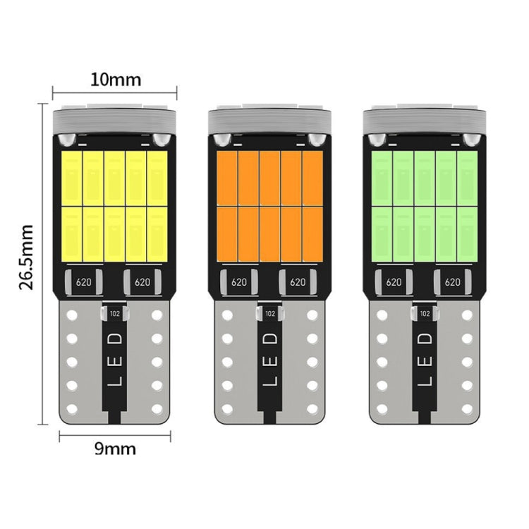 10pcs T10 4014-26SMD Car Bright Lights LED Clearance Light Lamp Reading Light (Yellow Light) - Clearance Lights by buy2fix | Online Shopping UK | buy2fix
