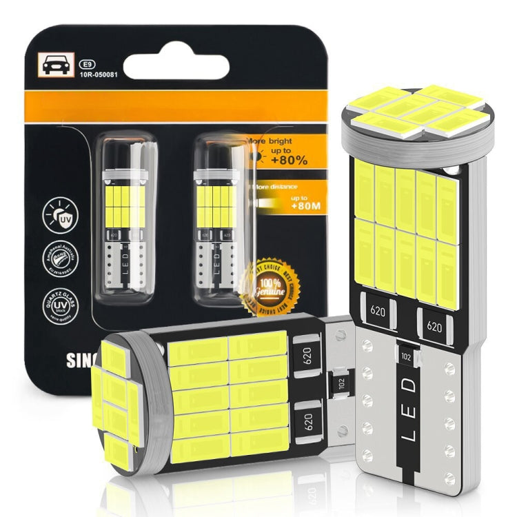 10pcs T10 4014-26SMD Car Bright Lights LED Clearance Light Lamp Reading Light (Yellow Light) - Clearance Lights by buy2fix | Online Shopping UK | buy2fix