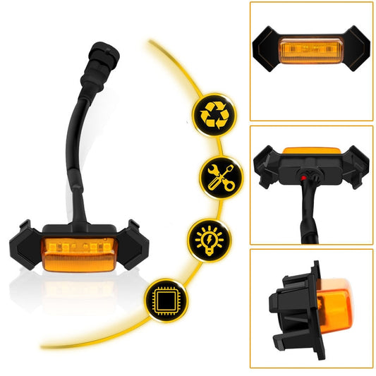 For Toyota Tacoma TRD 2016-2019 4 in 1 Car LED Front Grille Warning Lights, Daytime Running Lights & Wide Lights (Yellow Light) by buy2fix