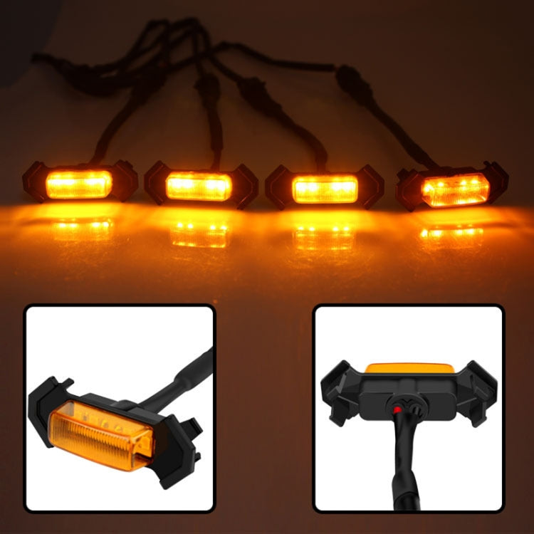 For Toyota Tacoma TRD 2016-2019 4 in 1 Car LED Front Grille Warning Lights, Daytime Running Lights & Wide Lights (Yellow Light) - Clearance Lights by buy2fix | Online Shopping UK | buy2fix