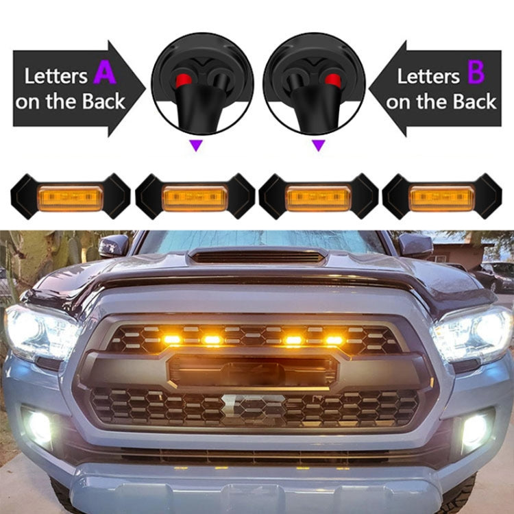 For Toyota Tacoma TRD 2016-2019 5 in 1 Car LED Front Grille Warning Lights, Daytime Running Lights & Wide Lights (Yellow Light) - Clearance Lights by buy2fix | Online Shopping UK | buy2fix