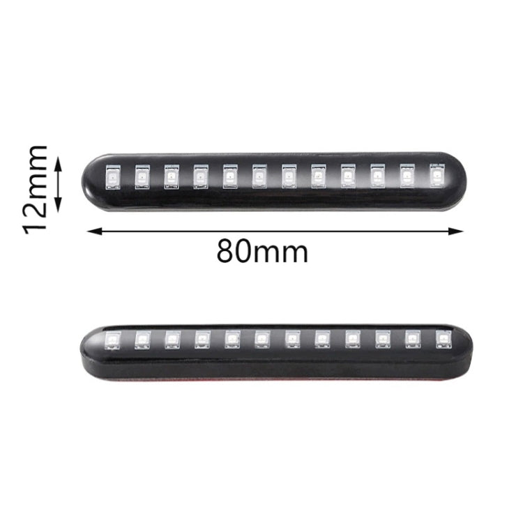 1 Pair Motorcycle 12LED Running Water Turn License Plate Light - Signal Lights by buy2fix | Online Shopping UK | buy2fix