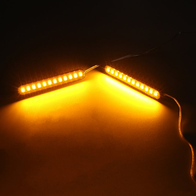 1 Pair Motorcycle 12LED Running Water Turn License Plate Light - Signal Lights by buy2fix | Online Shopping UK | buy2fix