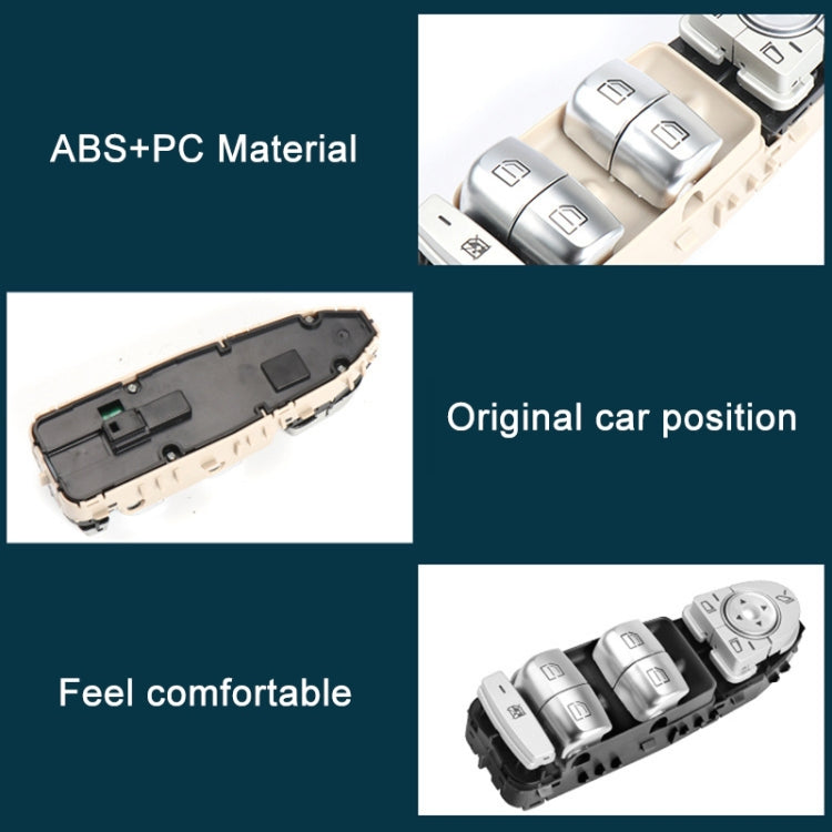 Car Auto Electronic Window Master Control Switch Button for Mercedes-Benz C Class W205 2015-2021 (Brown) - Car Switches by buy2fix | Online Shopping UK | buy2fix