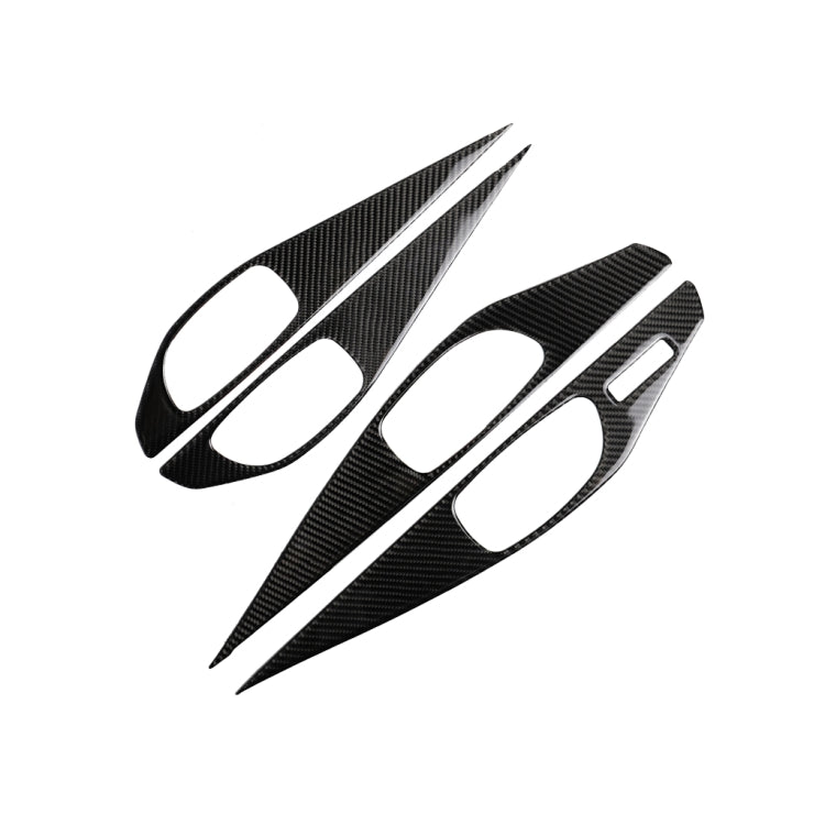 4 PCS Car Carbon Fiber Door Inner Handle Panel Decorative Sticker for Infiniti Q50, Left Drive - by buy2fix | Online Shopping UK | buy2fix