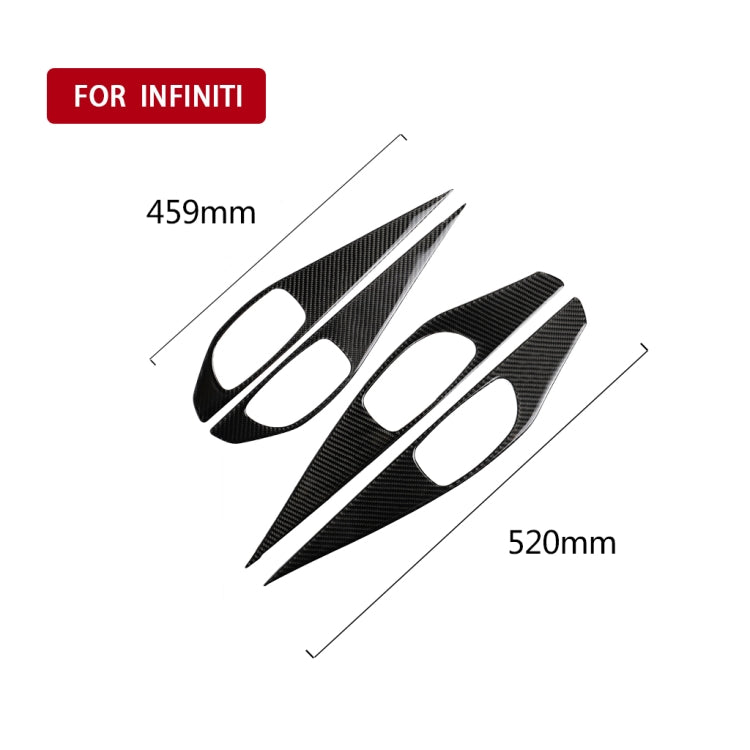 4 PCS Car Carbon Fiber Door Inner Handle Panel Decorative Sticker for Infiniti Q50 - by buy2fix | Online Shopping UK | buy2fix