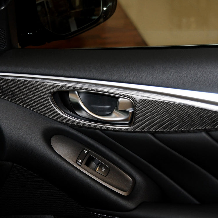 4 PCS Car Carbon Fiber Door Inner Handle Panel Decorative Sticker for Infiniti Q50 - by buy2fix | Online Shopping UK | buy2fix