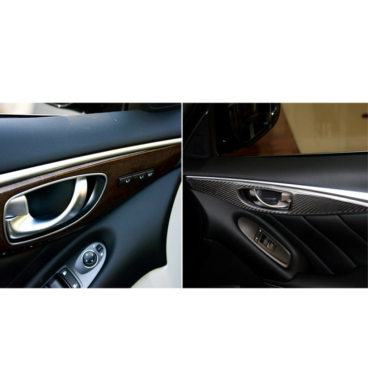 4 PCS Car Carbon Fiber Door Inner Handle Panel Decorative Sticker for Infiniti Q50 - by buy2fix | Online Shopping UK | buy2fix