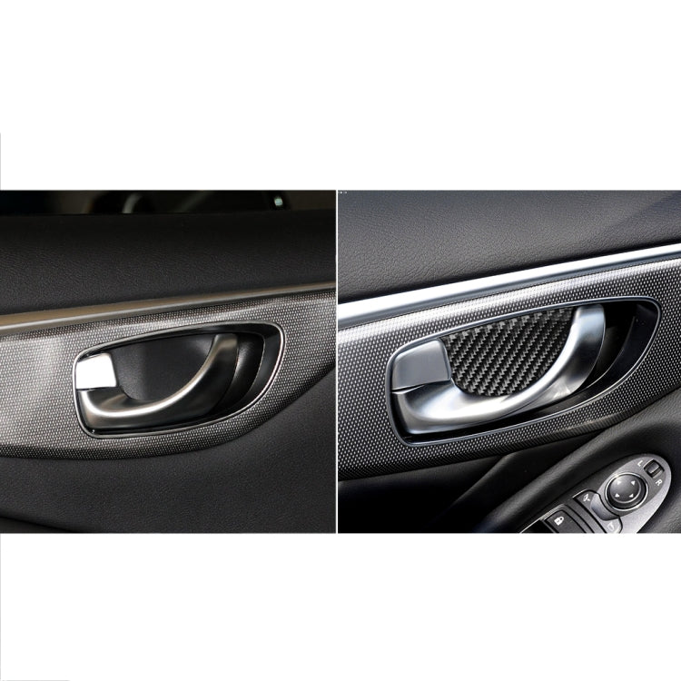 4 PCS Car Carbon Fiber Door Inner Handle Wrist Panel Decorative Sticker for Infiniti Q50 / Q60 2014-2020 - Car Interior Mouldings by buy2fix | Online Shopping UK | buy2fix