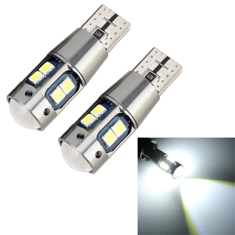 2 PCS T10 DC12V / 2.3W / 6000K / 180LM 10LEDs SMD-3030 Car Clearance Light, with Decoding - Clearance Lights by buy2fix | Online Shopping UK | buy2fix